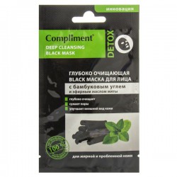 Маска для лица Compliment очищающая уголь бамбуковый 15 мл