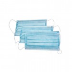 Маска медицинская одноразовая, 1 шт 3-х слойная на резинках с металлическим фиксатором 2400003675805