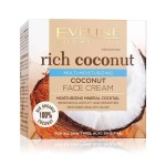 Крем для лица, Eveline (Эвелин) 50 мл Рич коконат кокосовый интенсивно увлажняющий для всех типов кожи банка