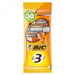 Станок для бритья Bic 3 для чувствительной кожи 4 шт.