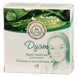 Мыло туалетное Малавит Дуэт 70 г зеленое