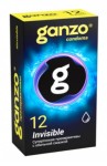 Презервативы, Ganzo (Ганзо) 12 шт Инвизибл гладкие супертонкие со смазкой