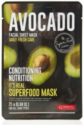 Маска тканевая для лица Dermal Итс реал суперфуд авокадо