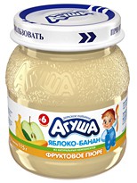 Пюре Агуша яблоко банан без сахара с 6 мес 200 г