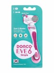 Станок одноразовый для бритья для женщин, Dorco (Дорко) 3+3 шт Eve 6 + 2 сменные кассеты