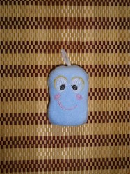 Мочалка Пуфик с детской вышивкой