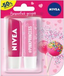 Набор, Nivea (Нивея) 4.8 г + 4.8 г арт. 48127-00182-02 Вишневый десерт бальзам для губ фруктовое сияние вишня + бальзам для губ сладкий кейкпоп сила розового