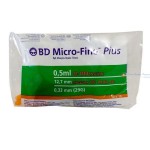 Шприц инсулиновый, Micro-Fine Plus (Микрофайн плюс) 0.5 мл р. 0.33ммх12.7мм 29G №1 u-100