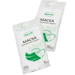 Маска медицинская одноразовая, Берегиня 10 шт стандарт инд. упак. 2400003675805