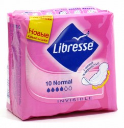 Прокладки женские Libresse инвизибл нормал софт 10 шт.